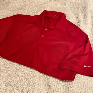 Mens medium Nike polo in red